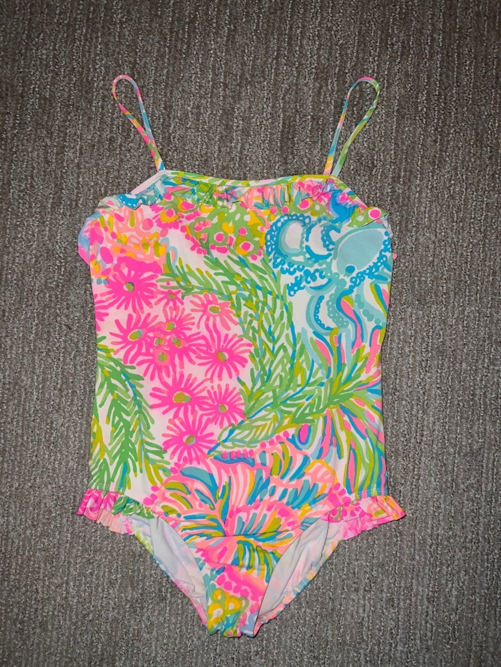 Lilly Pulitzer one piece swimsuit child size 14 fits women’s size XS Like New